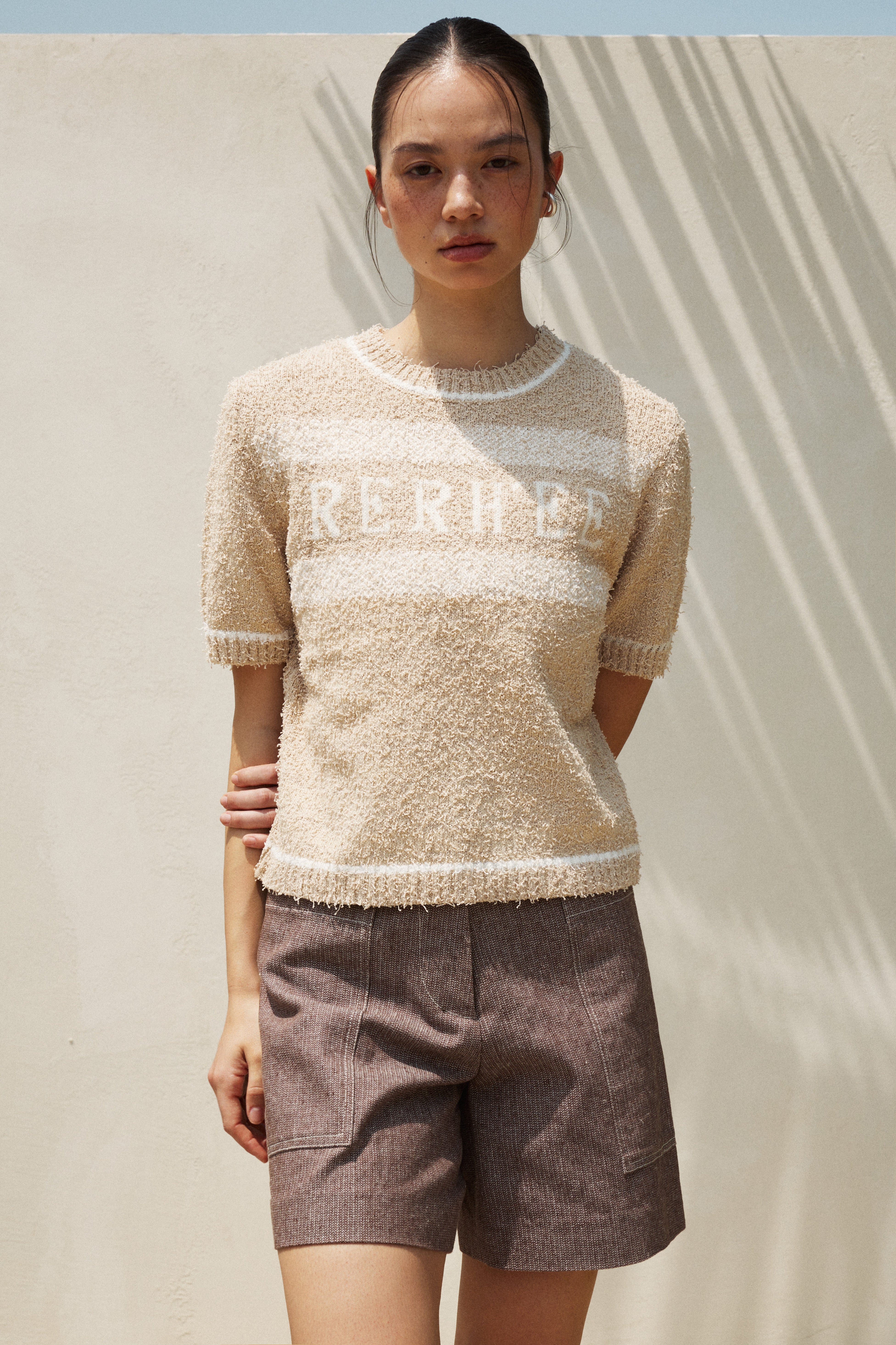 Linen Blend Oversized Pocket Shorts