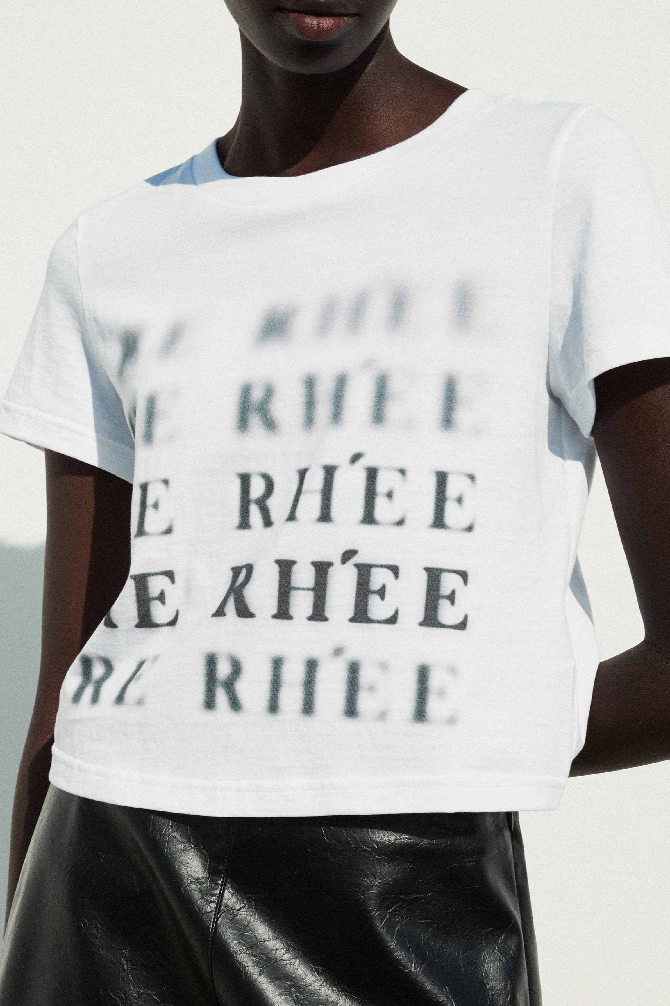 Blur Logo Cotton T-Shirt