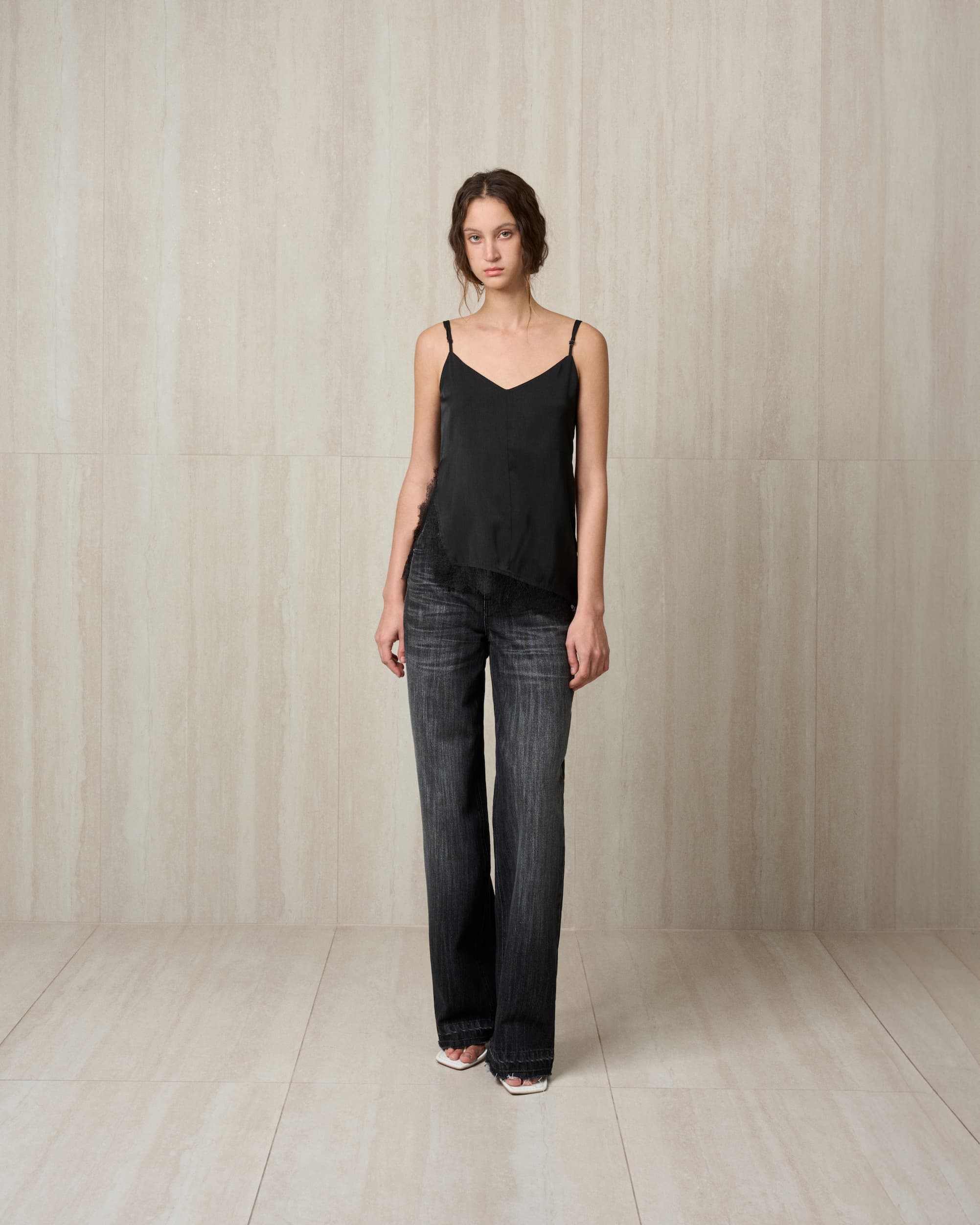 Asymmetric Lace Top