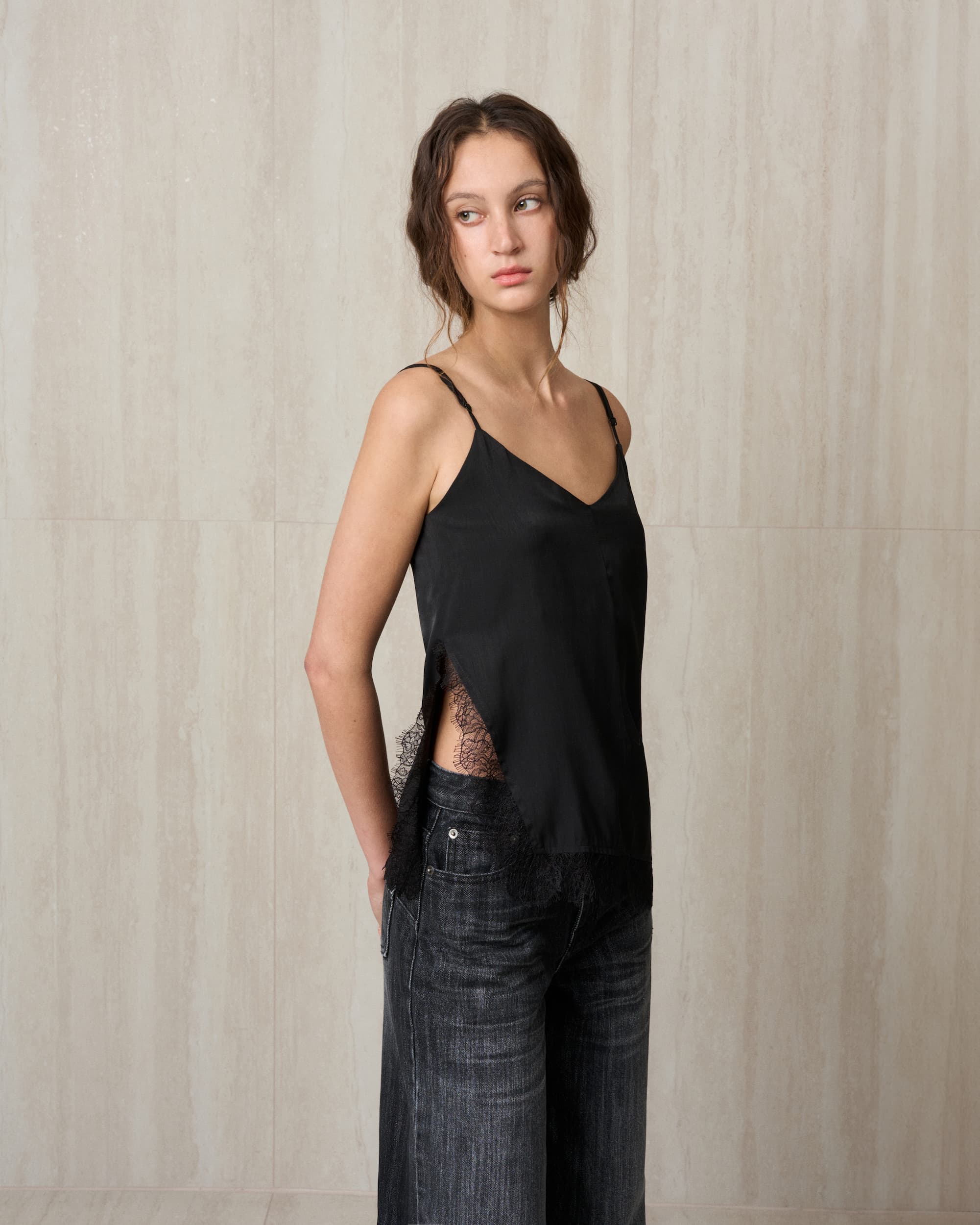 Asymmetric Lace Top