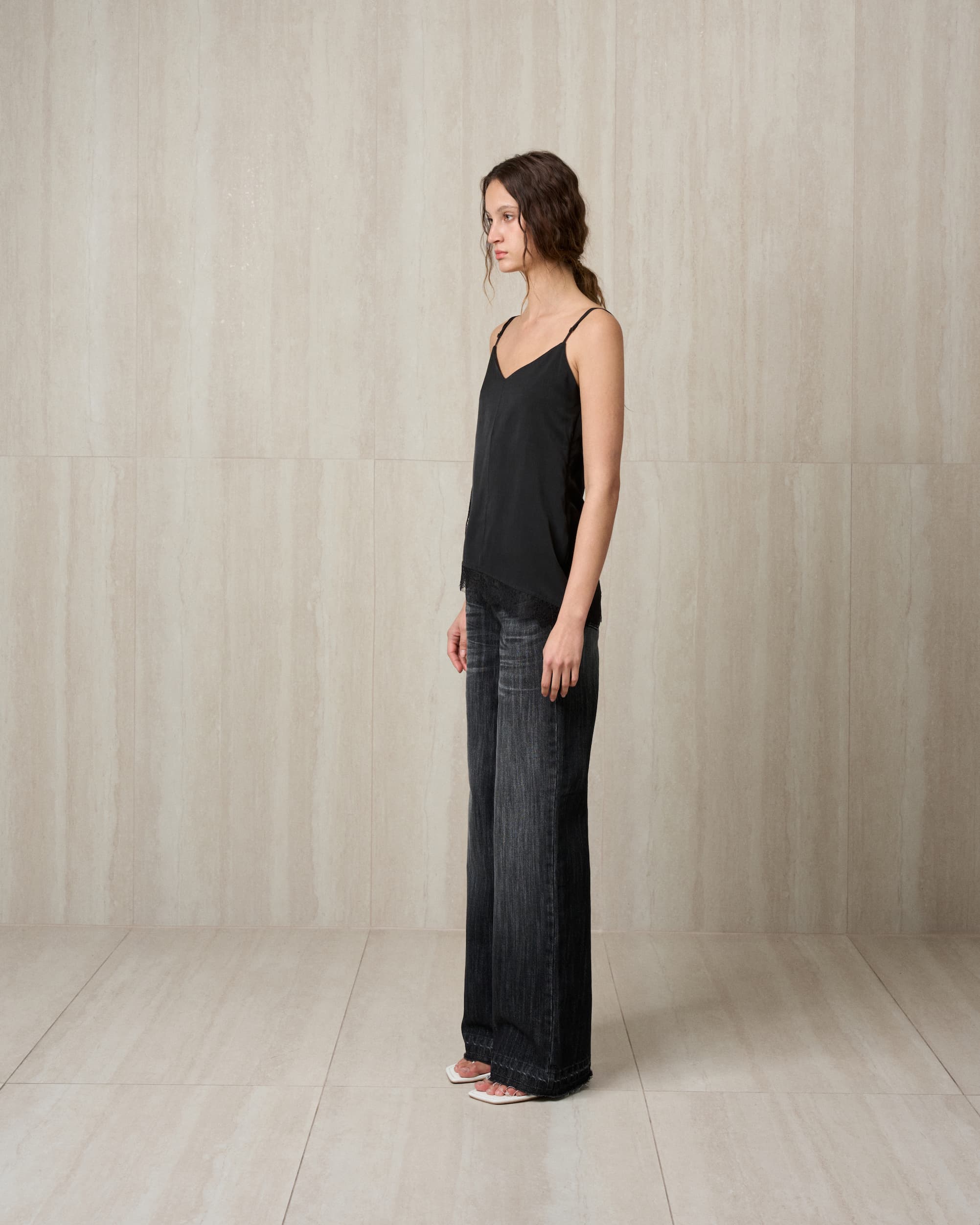 Asymmetric Lace Top
