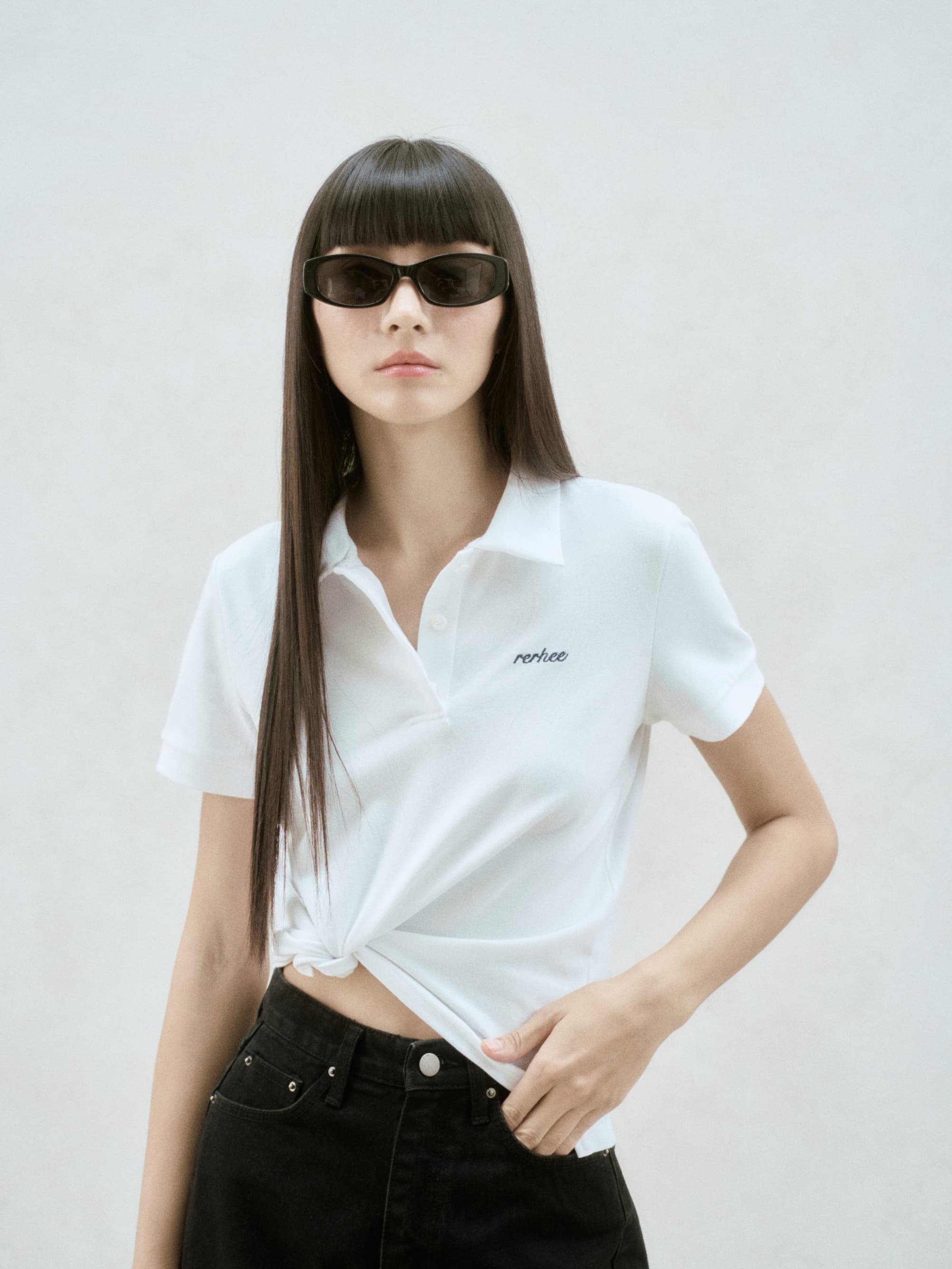Logo Embroidered Polo Top