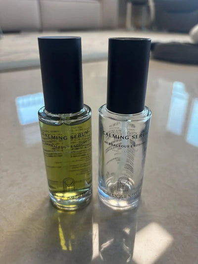 Herbaceous Calming Serum in use