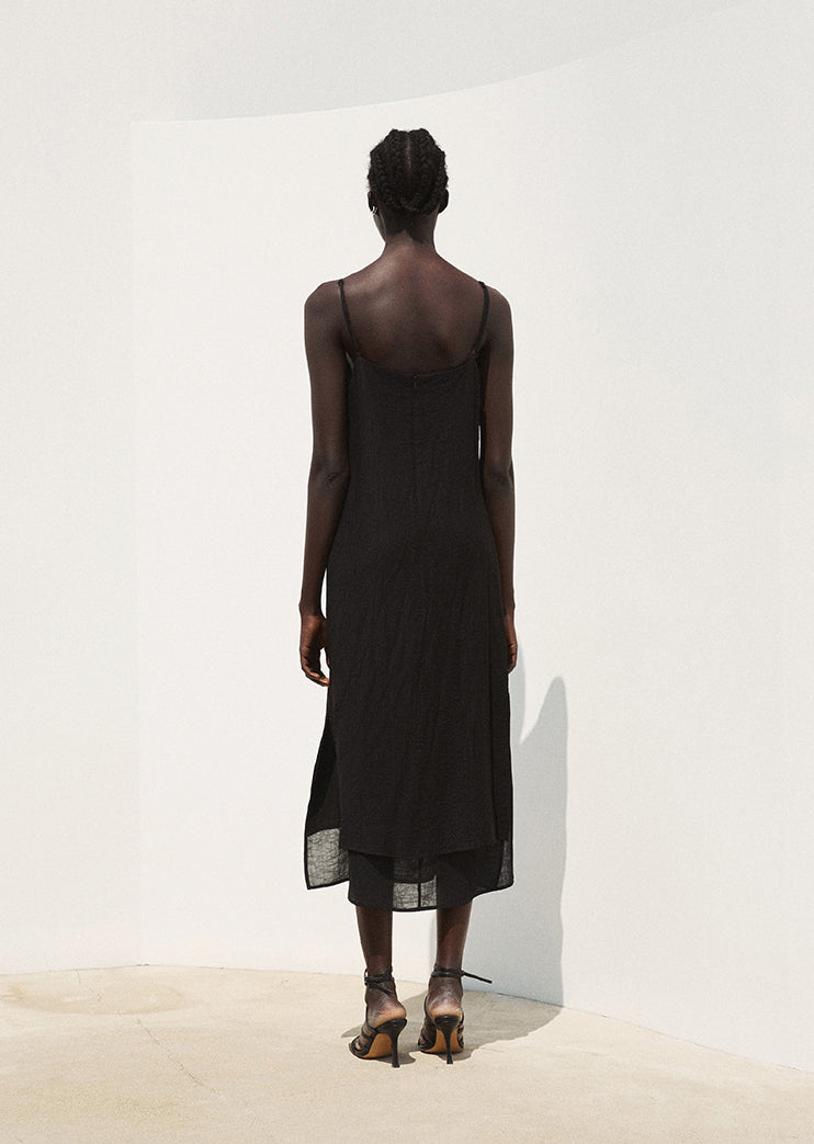 Square Neck Layered Midi Dress