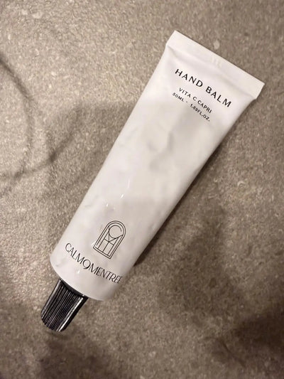 Vita C Capri Hand Balm in use