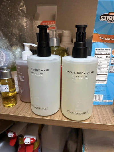 Thermal Ceramide Face & Body Wash in use