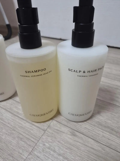 Thermal Ceramide Scalp & Hair Treatment Pack in use