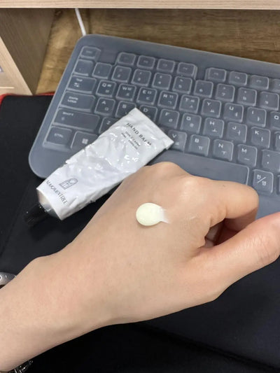 Vita C Capri Hand Balm in use