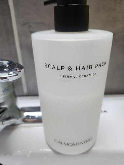Thermal Ceramide Scalp & Hair Treatment Pack in use