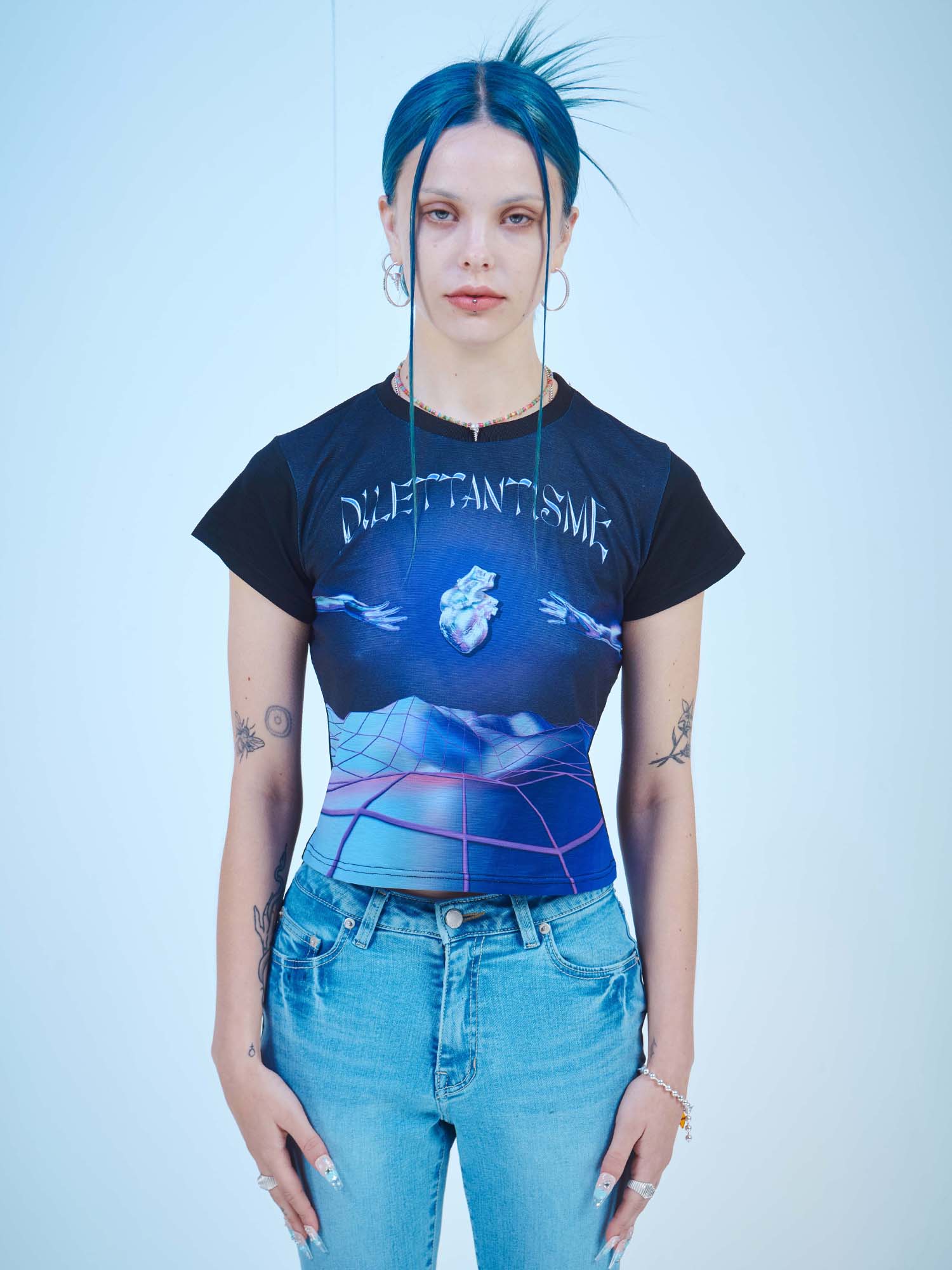 Purple Heart Crop T