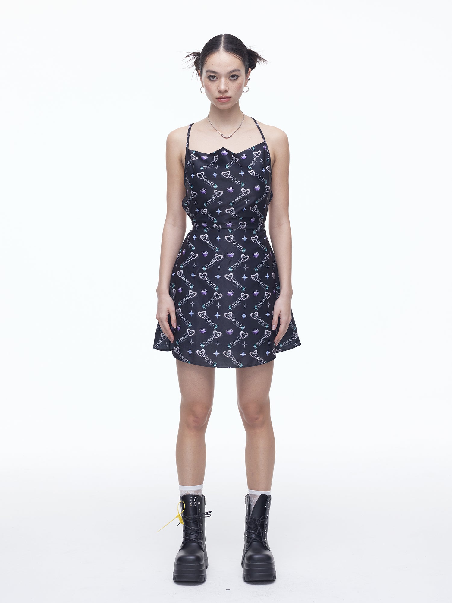 Heart Cowl Backless Dress