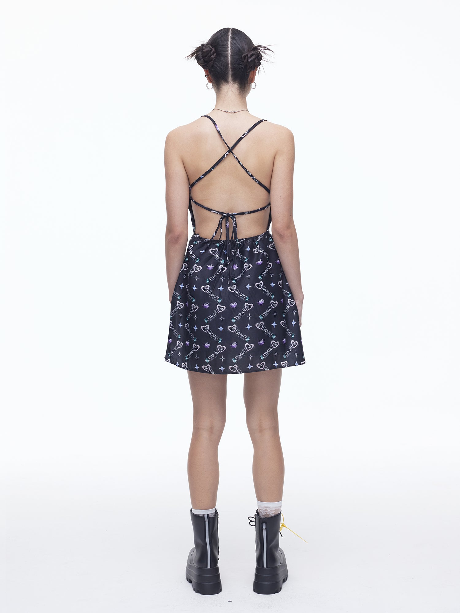 Heart Cowl Backless Dress
