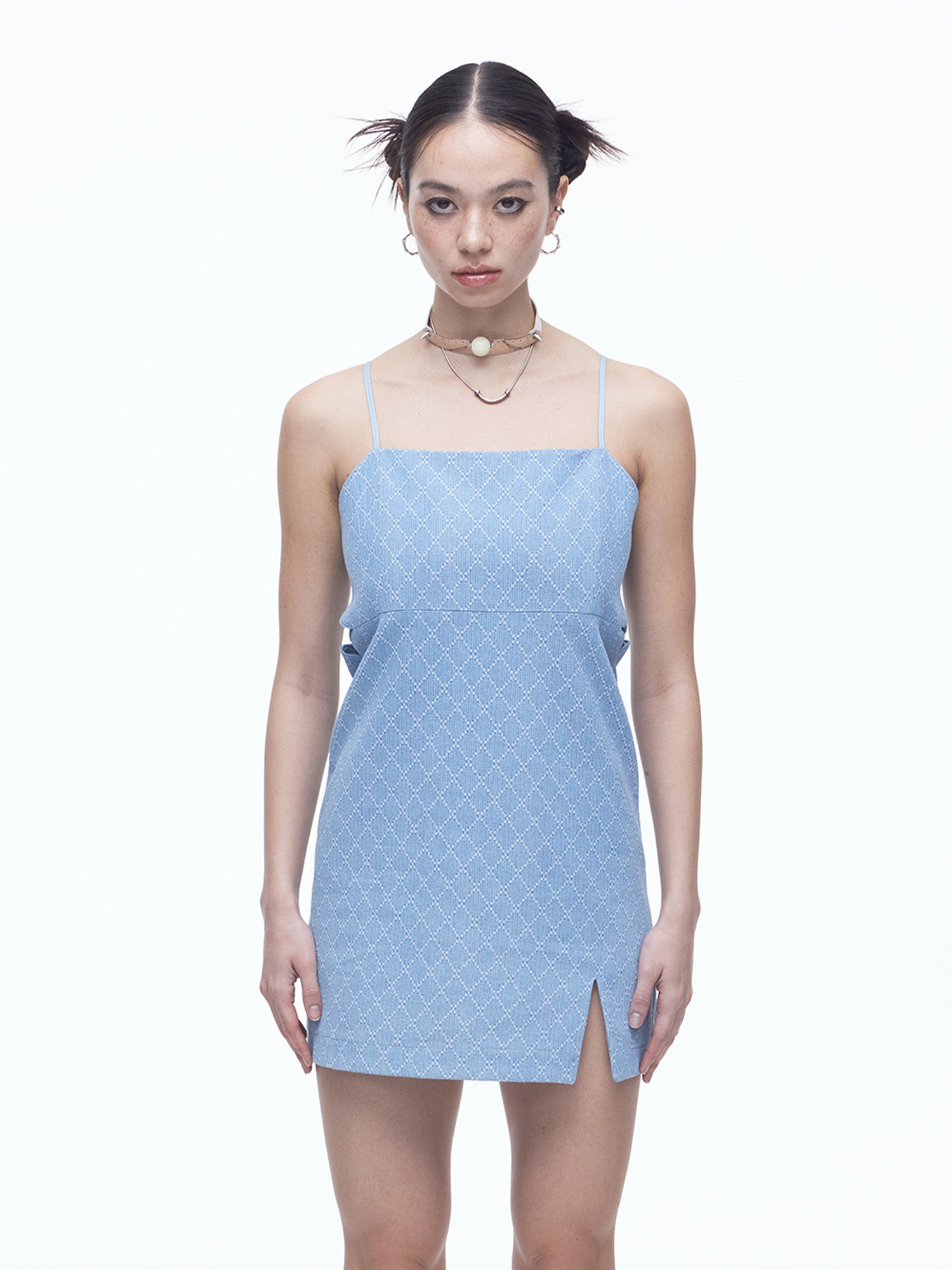 Diamond Hole Denim Dress