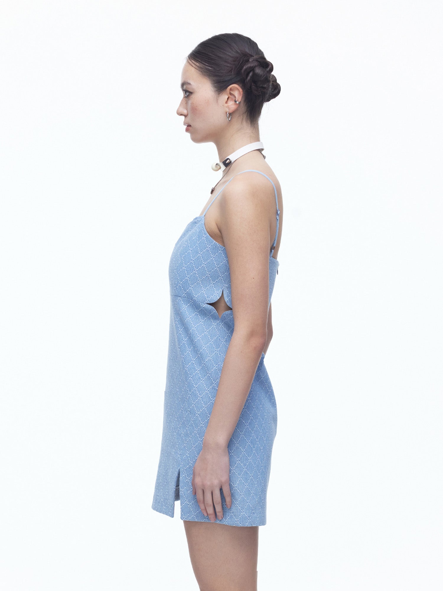 Diamond Hole Denim Dress