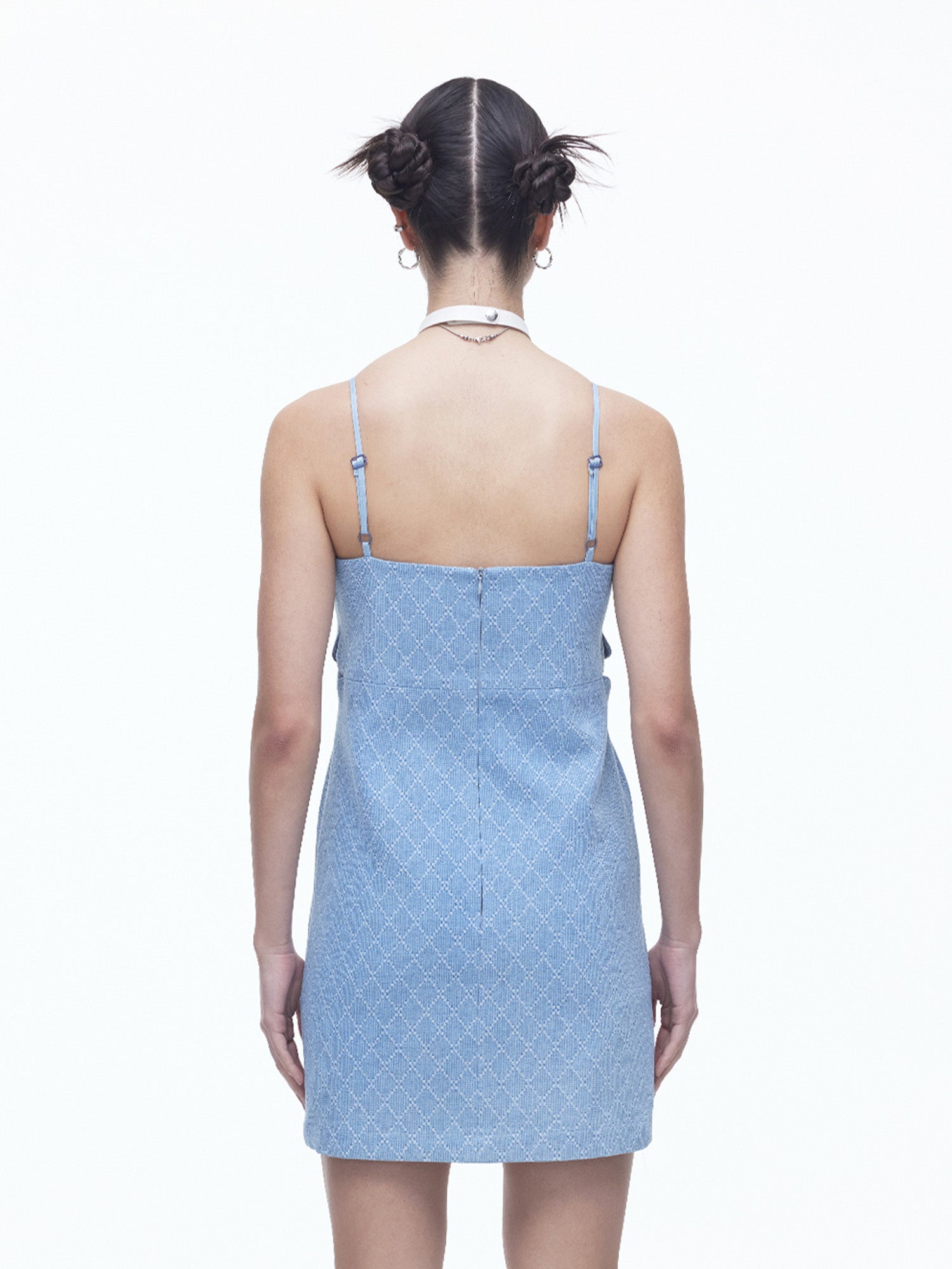 Diamond Hole Denim Dress