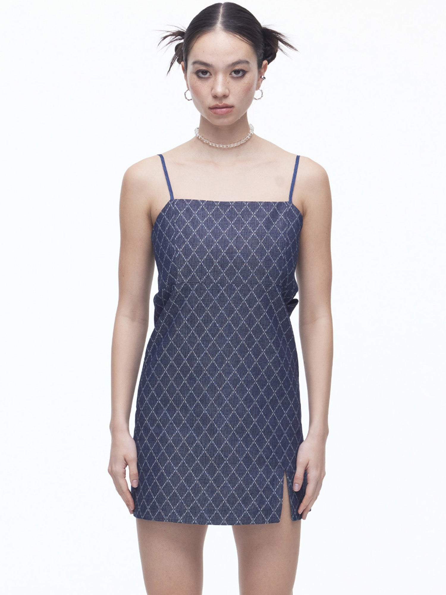 Diamond Hole Denim Dress