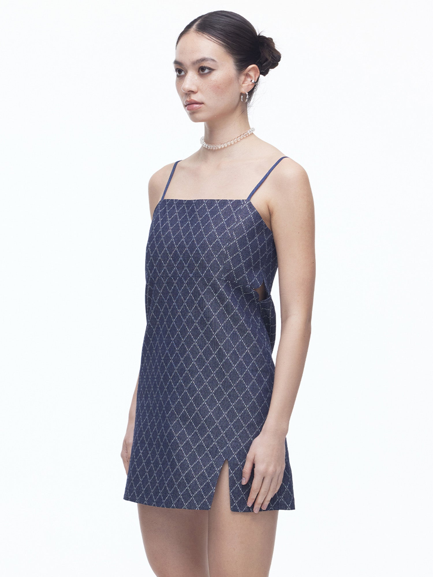 Diamond Hole Denim Dress