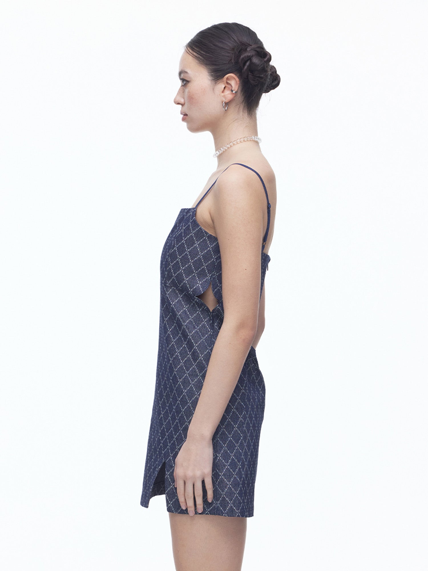 Diamond Hole Denim Dress