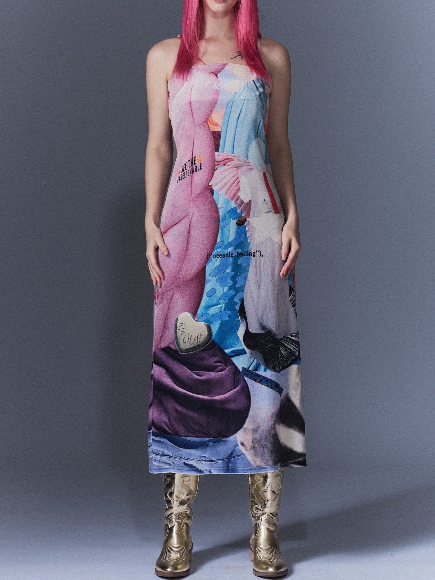Surrealism Velvet Dress