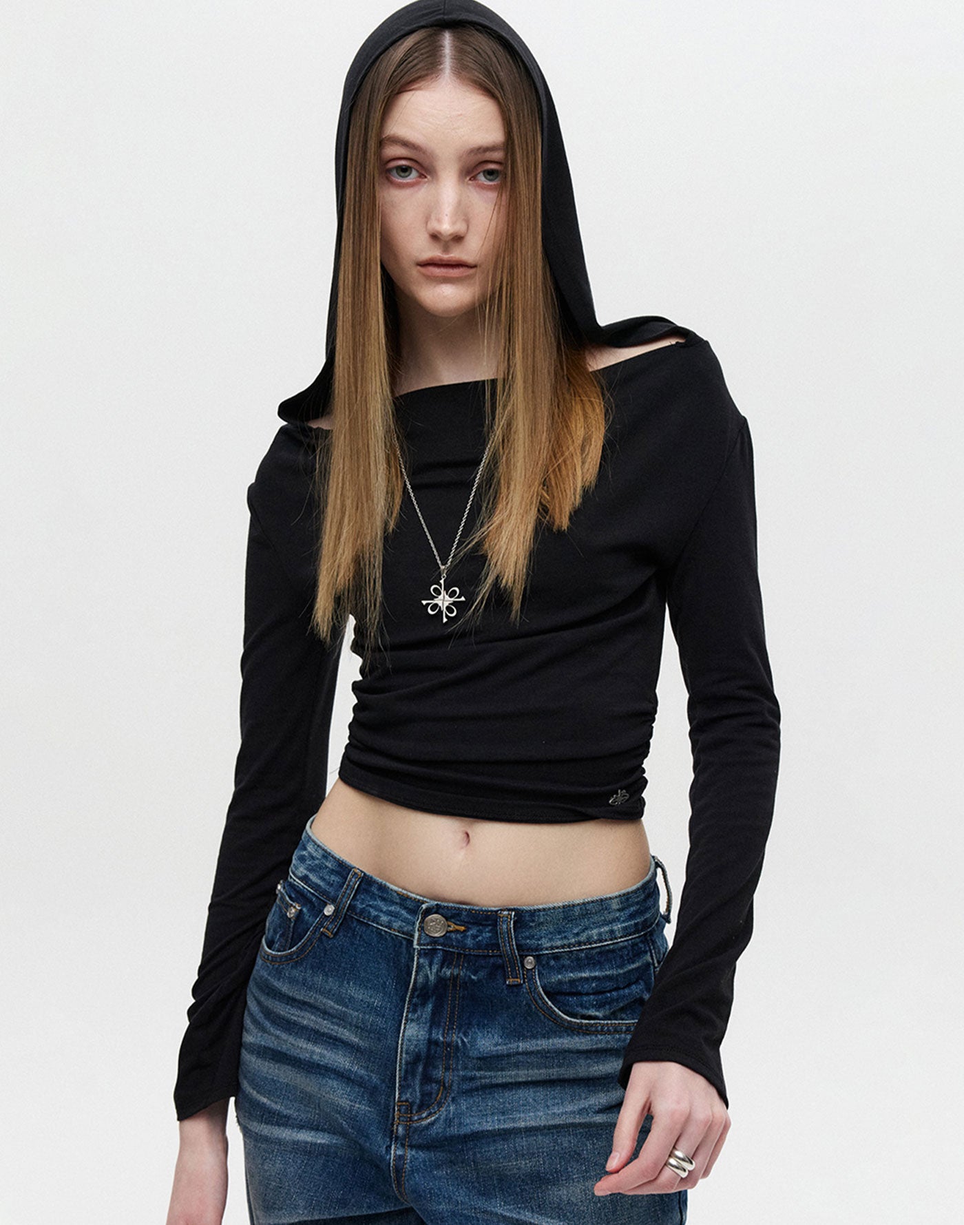 Crop Hood Long Sleeve
