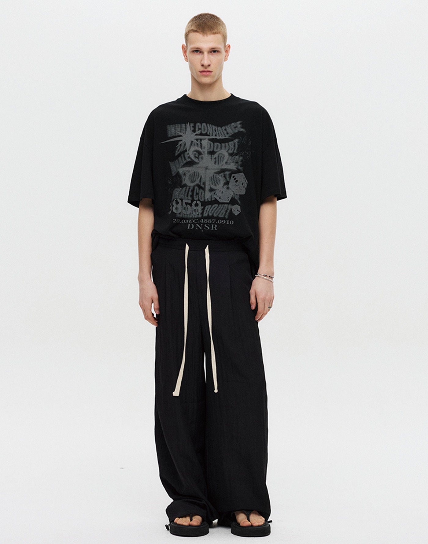 Summer One-Tuck Wide Pants
