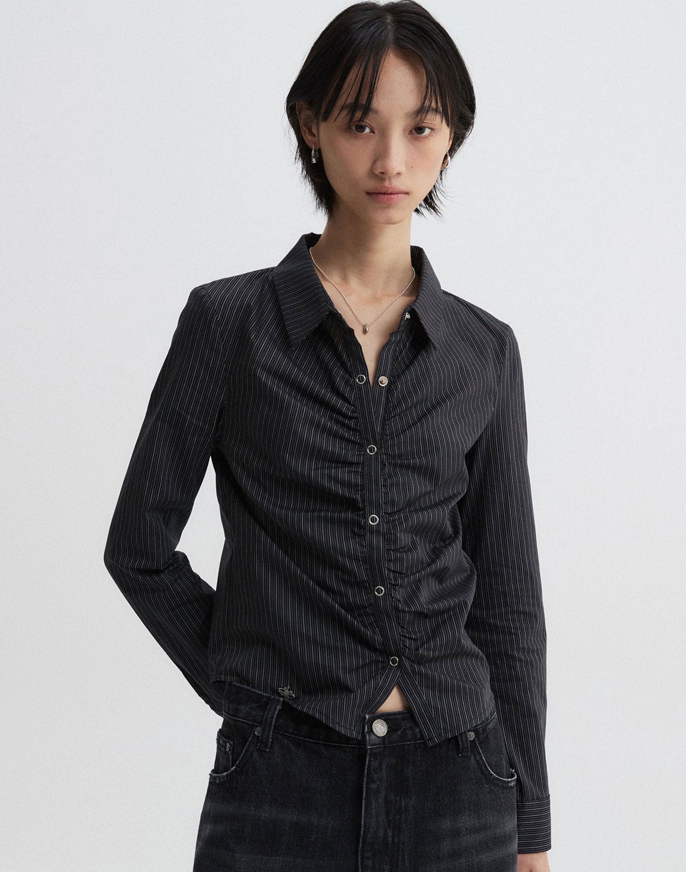 Stripe Crop Shirt