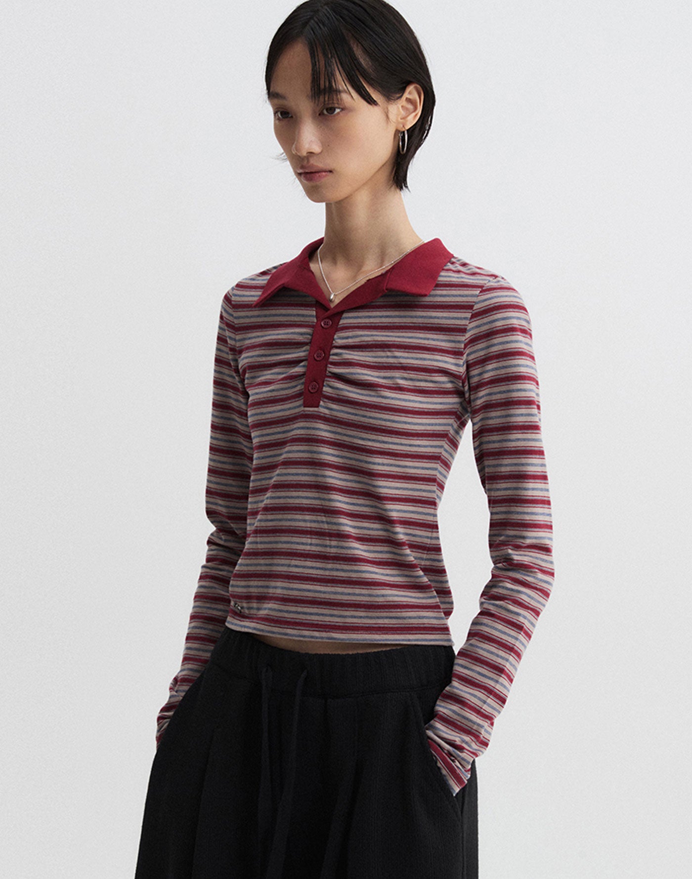 Stripe Polo T-Shirt