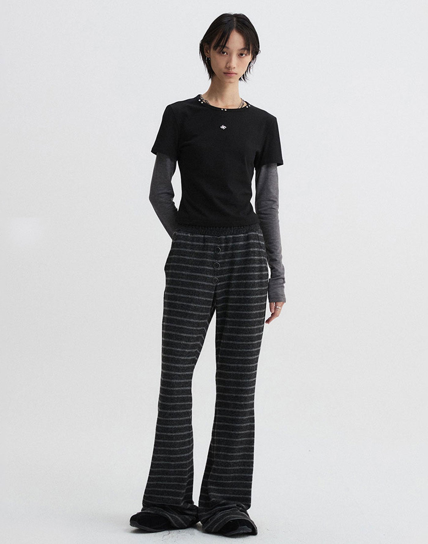 Stripe Flare Sweat Pants