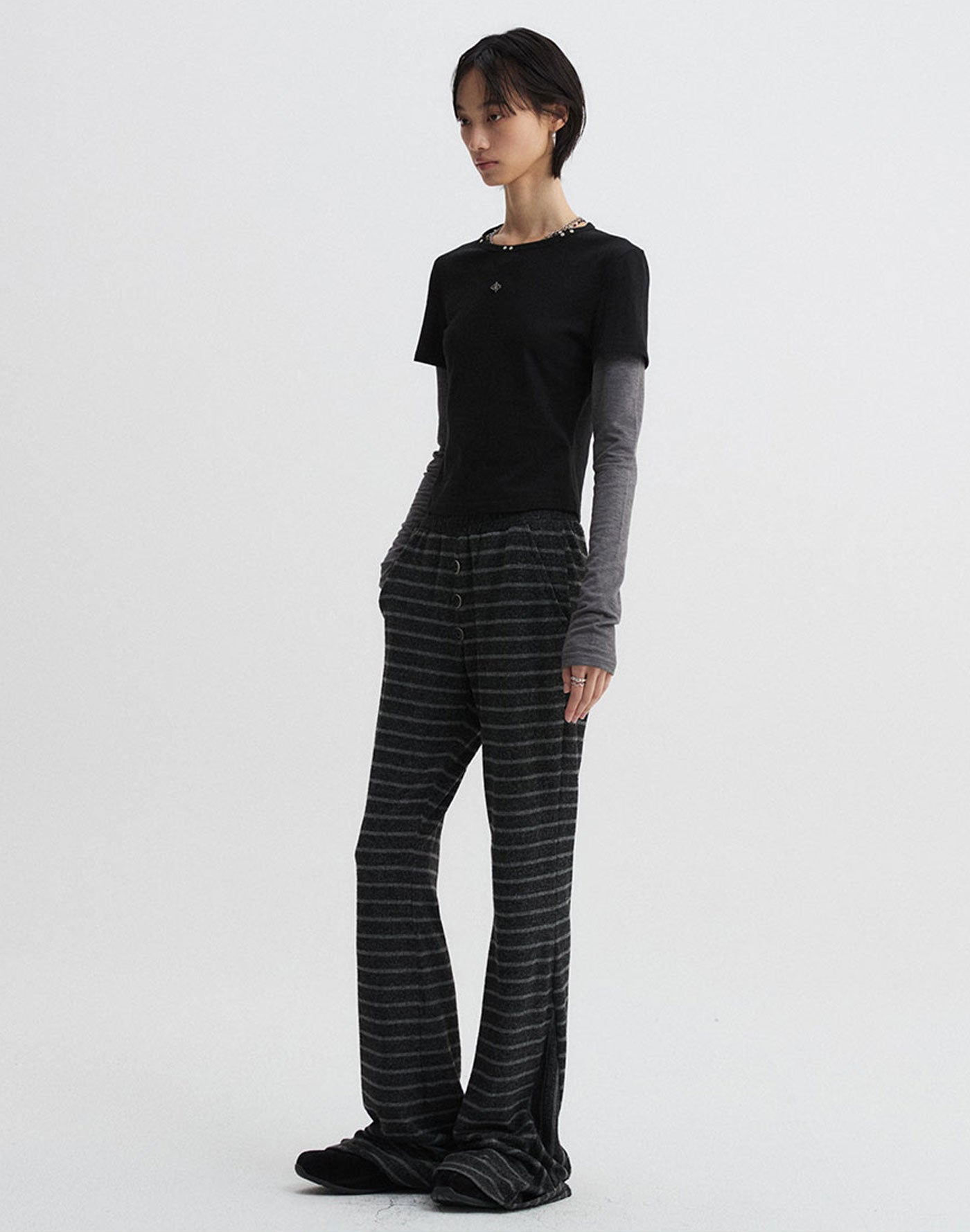 Stripe Flare Sweat Pants