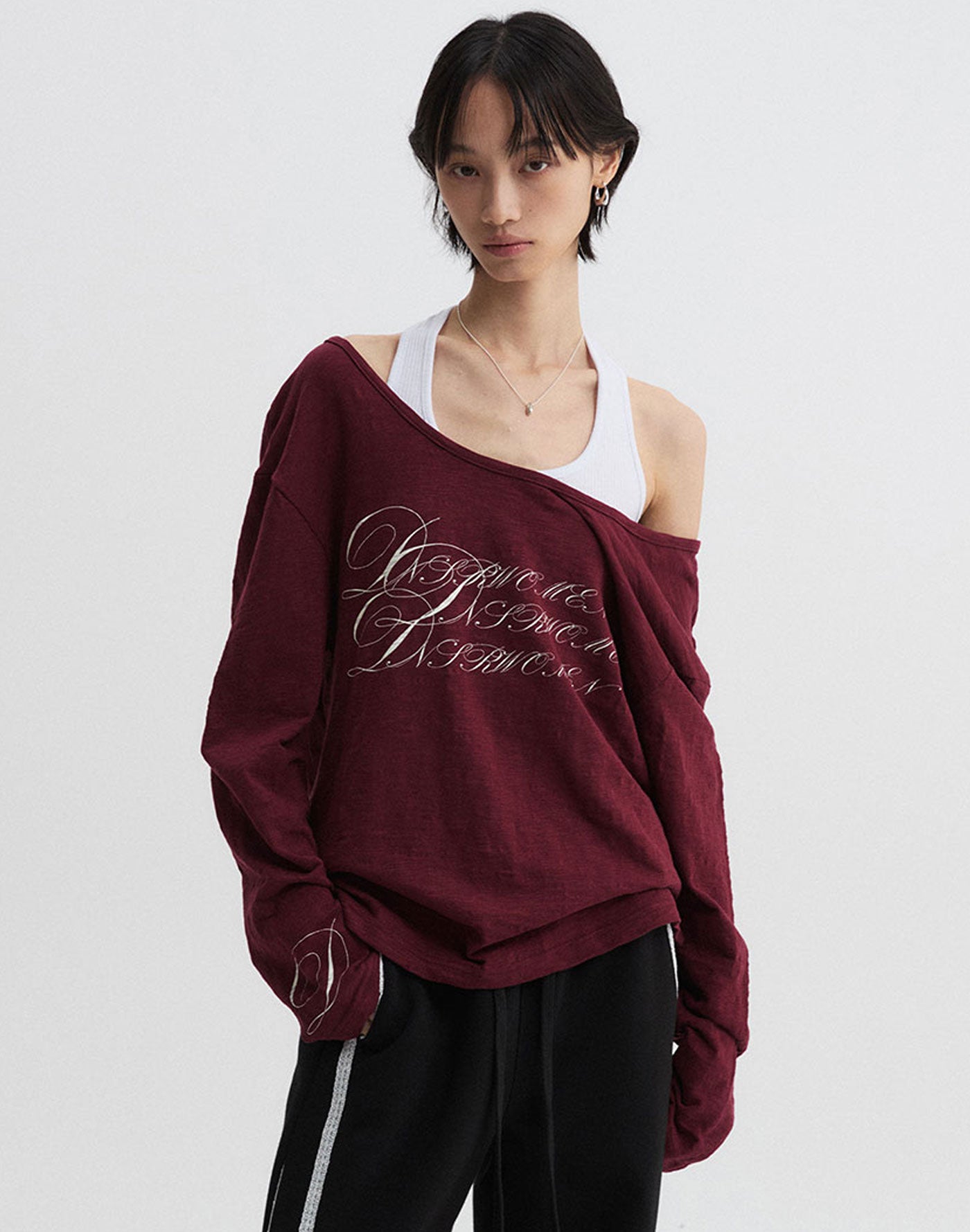 Loose Fit Shirring Long Sleeve