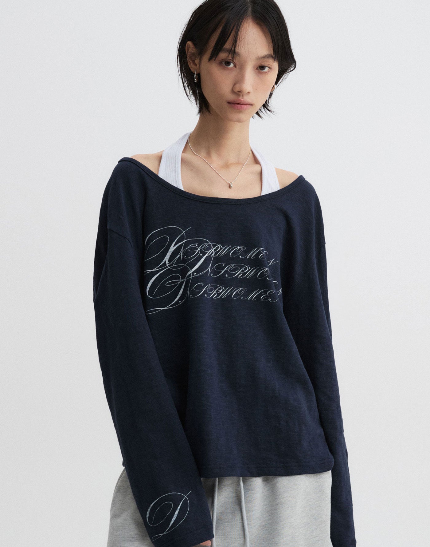 Loose Fit Shirring Long Sleeve
