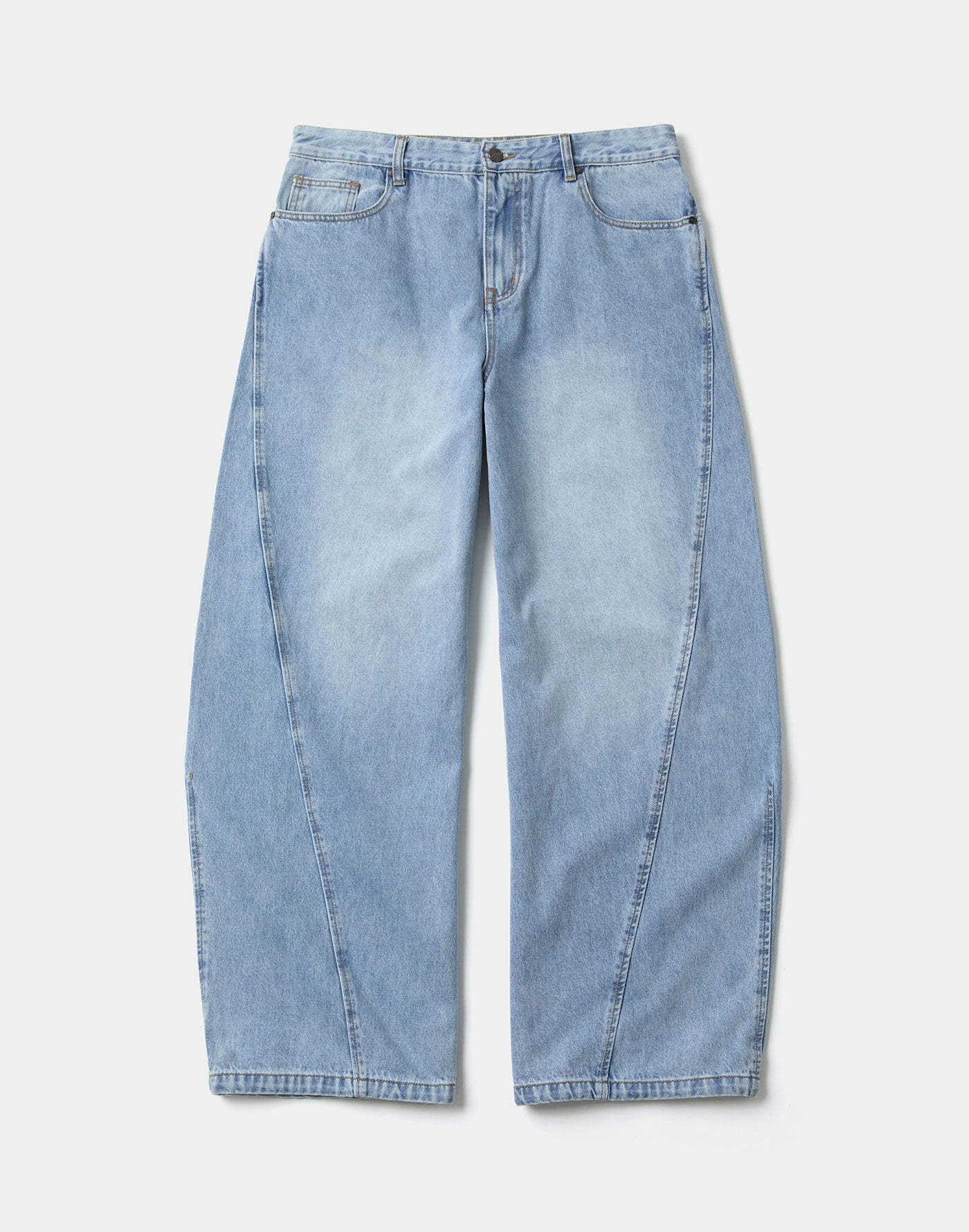 Curved Denim Pants