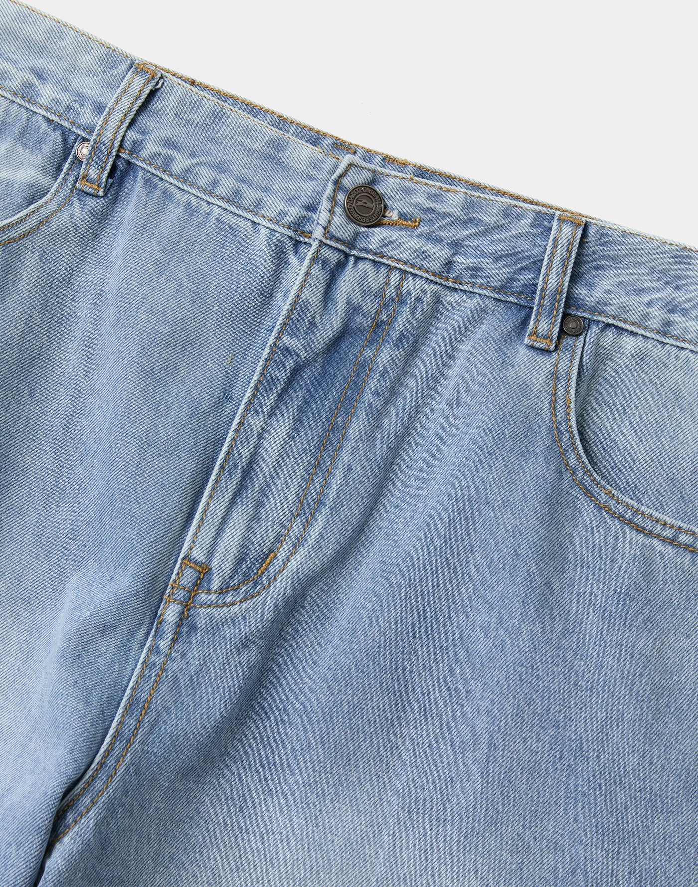 Curved Denim Pants