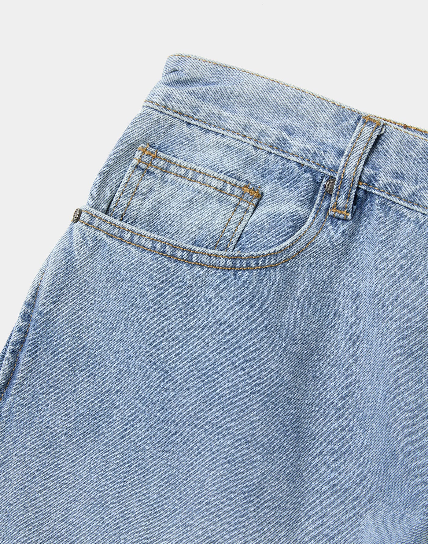 Curved Denim Pants