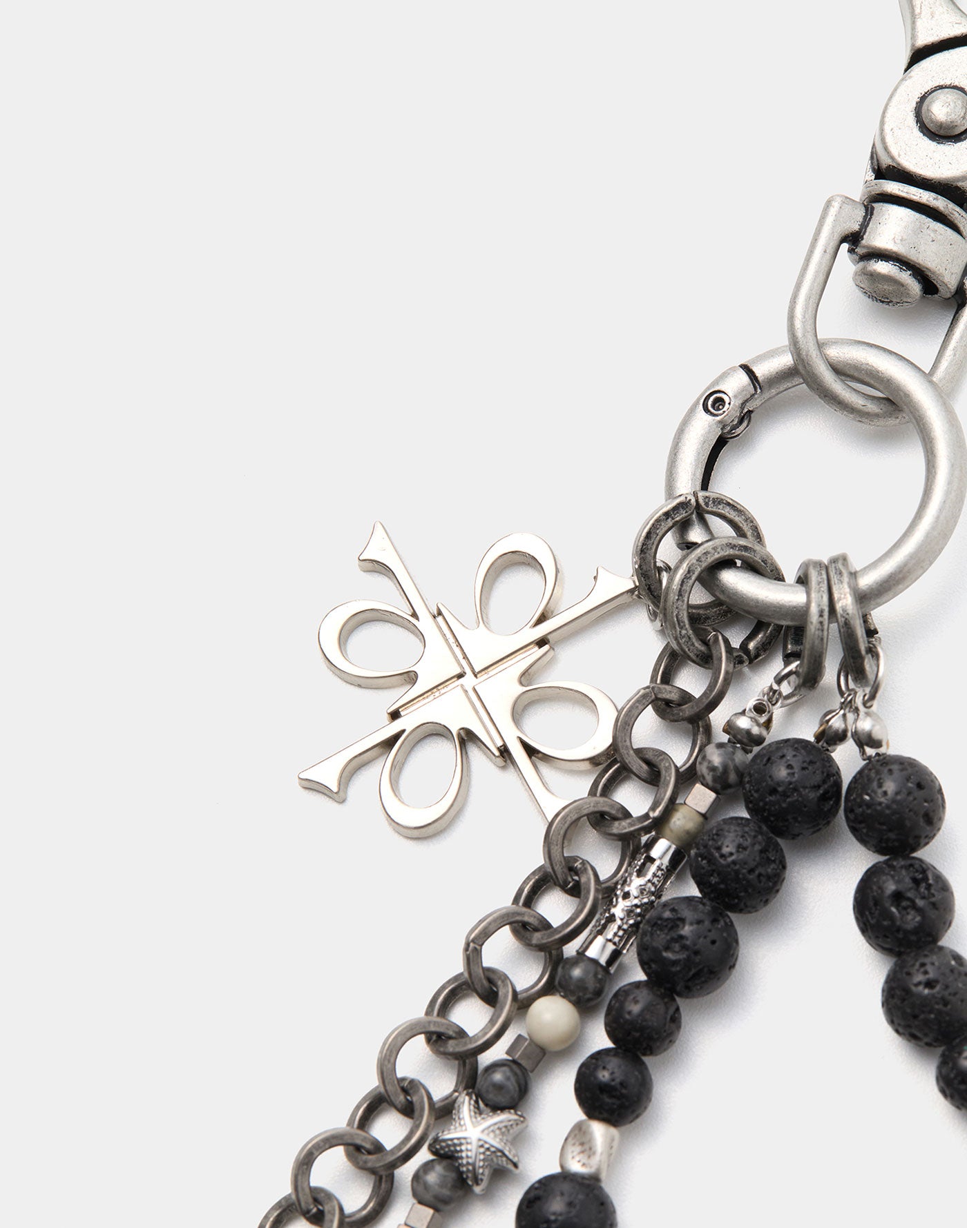 Vintage Obsidian Keyring