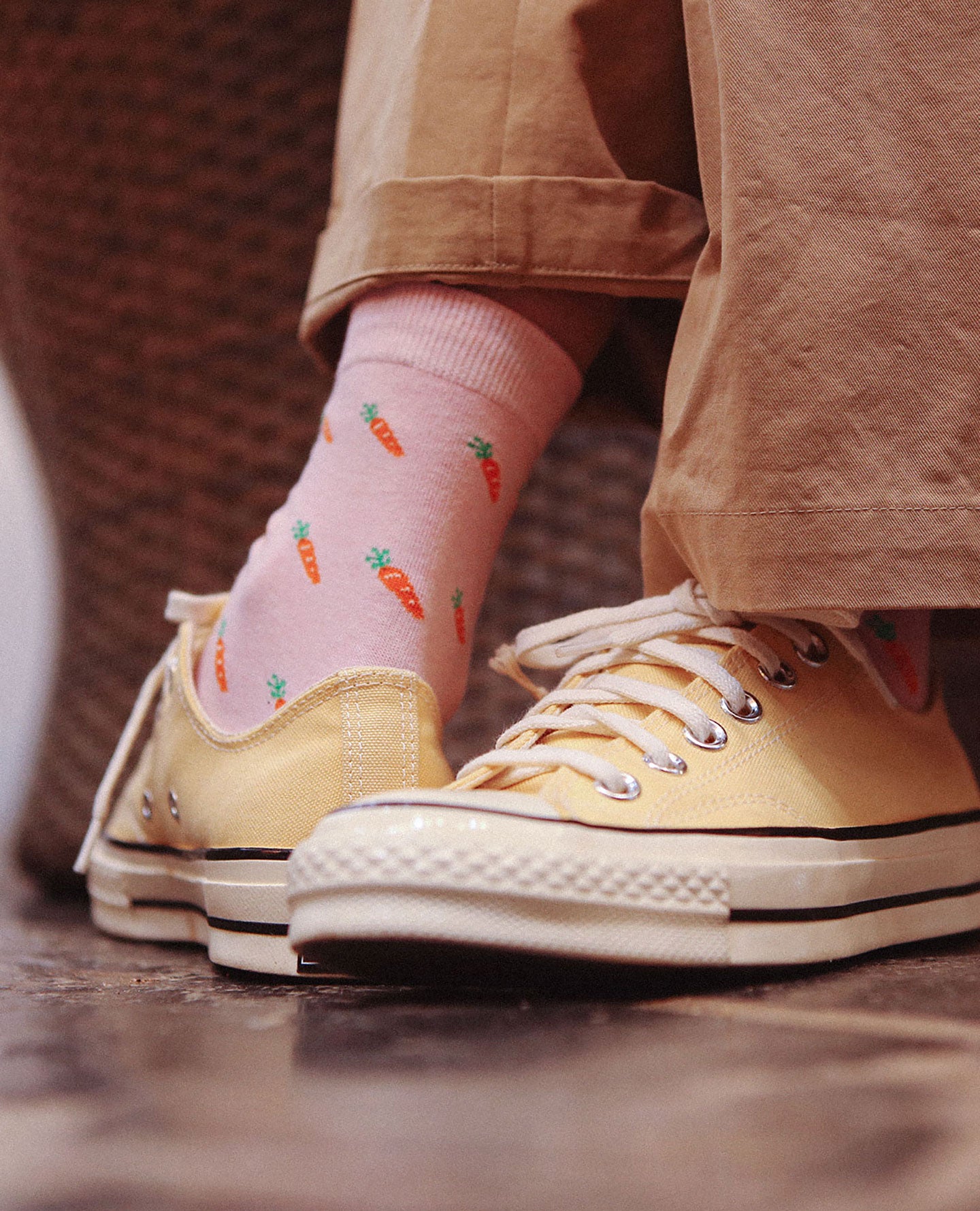 Spring Carrot Pattern Women's Socks