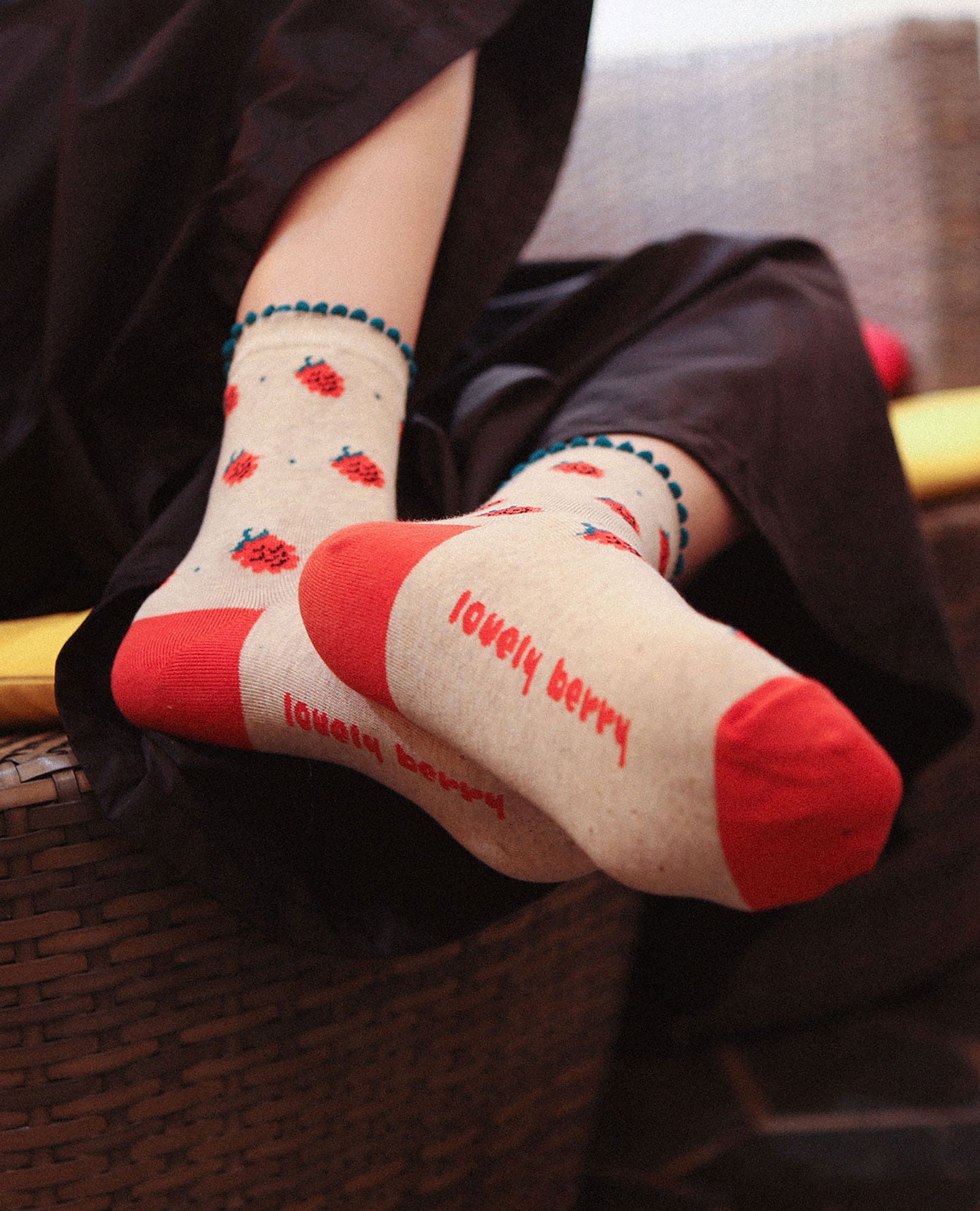 Spring Berry Pattern Women's Socks