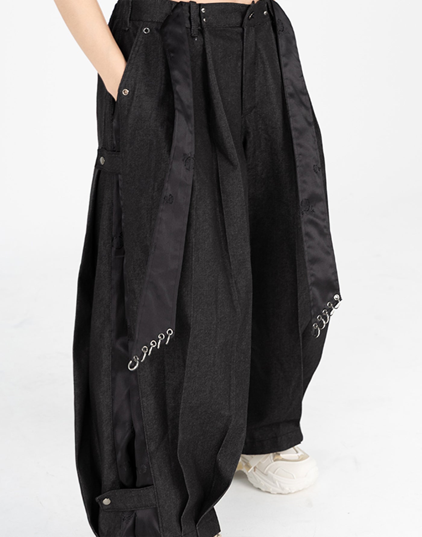 Mixed Brocade Wide Pants