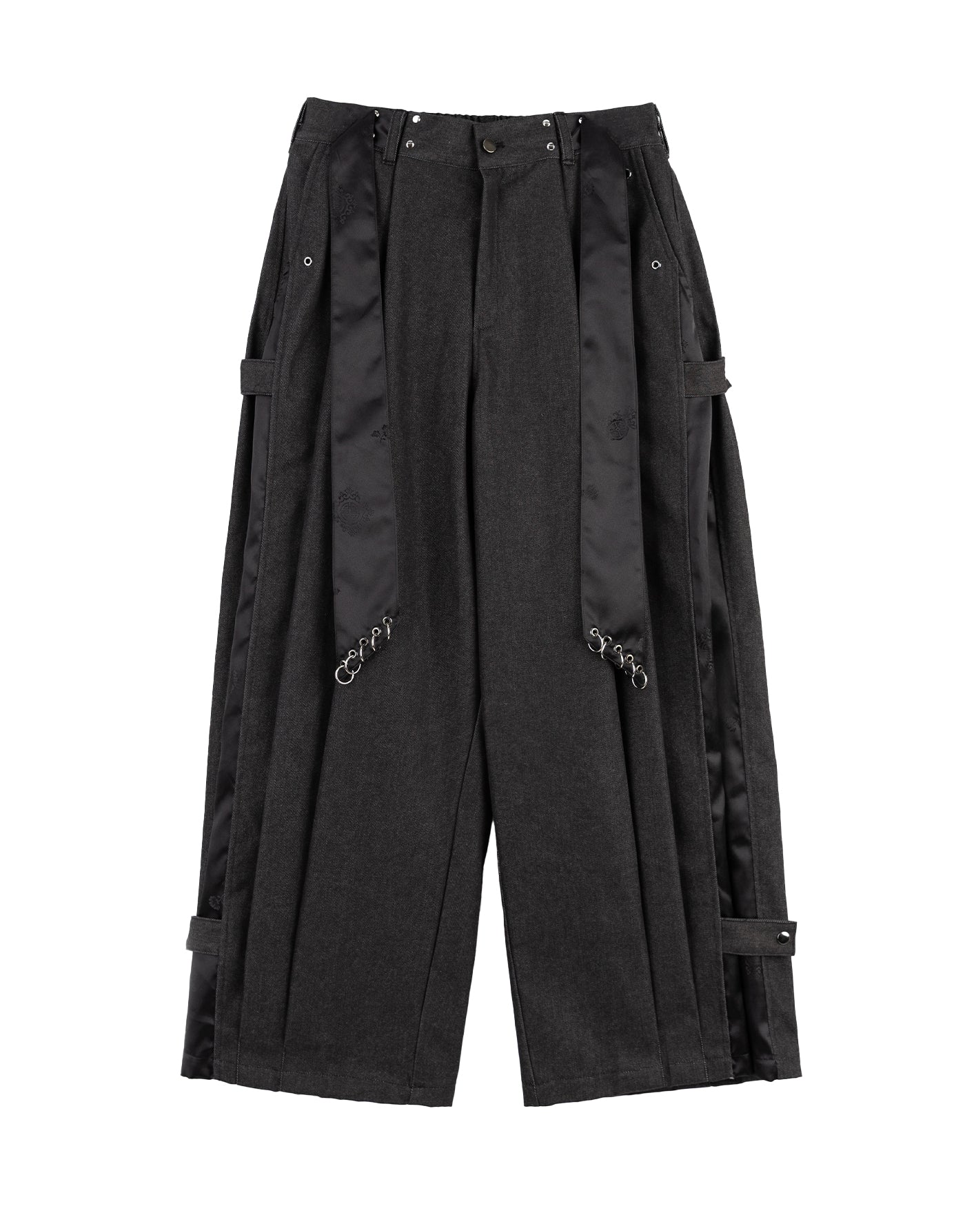 Mixed Brocade Wide Pants