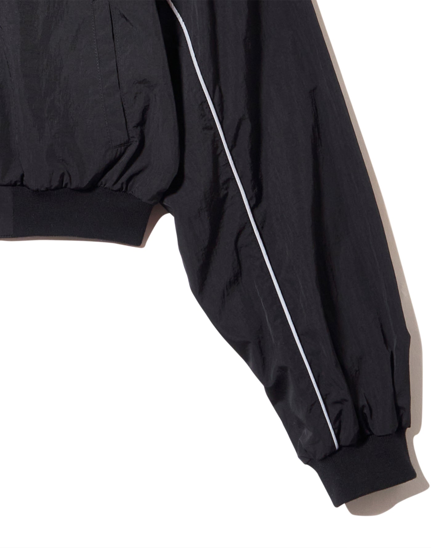 Track Logo Piping Crop Zip-Up