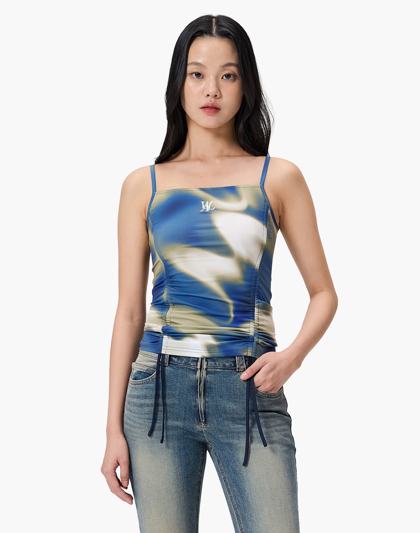 String Shirring Sleeveless