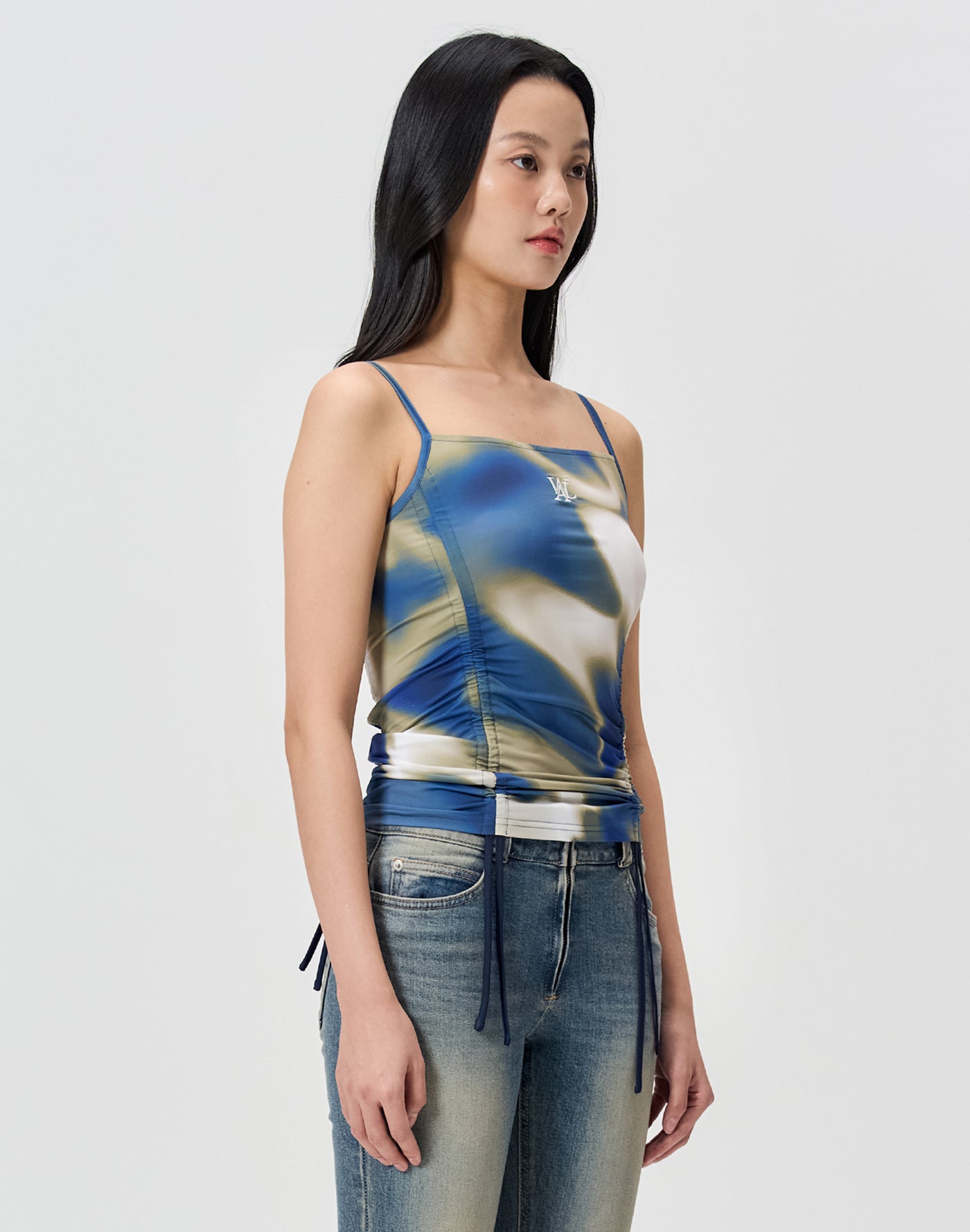 String Shirring Sleeveless
