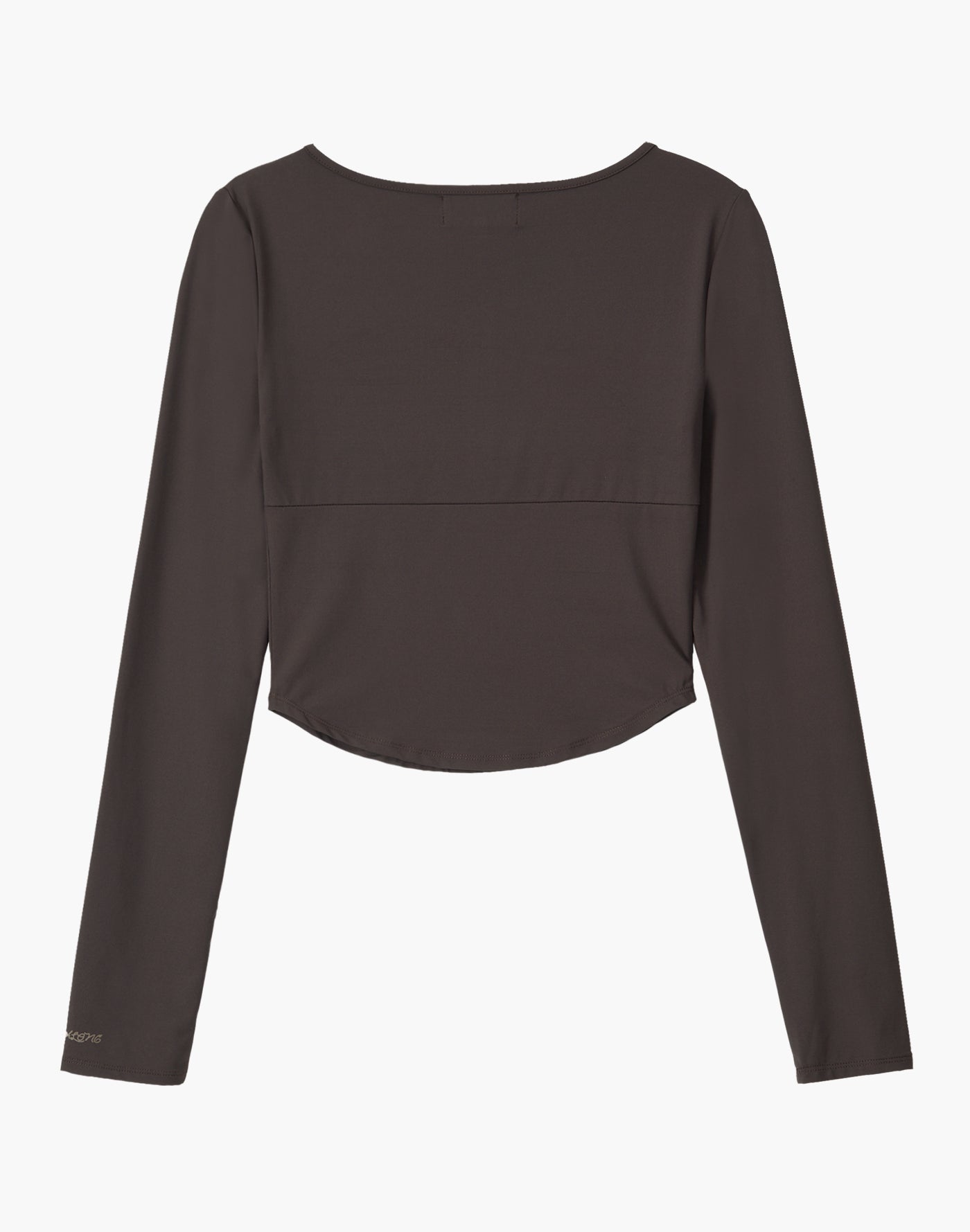 Nylon Buttoned Crop T-Shirt