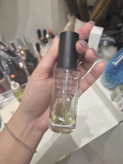 Herbaceous Calming Serum in use