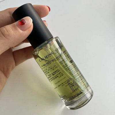 Herbaceous Calming Serum in use