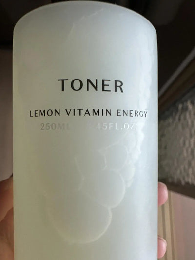 Lemon Vitamin Energy Toner in use