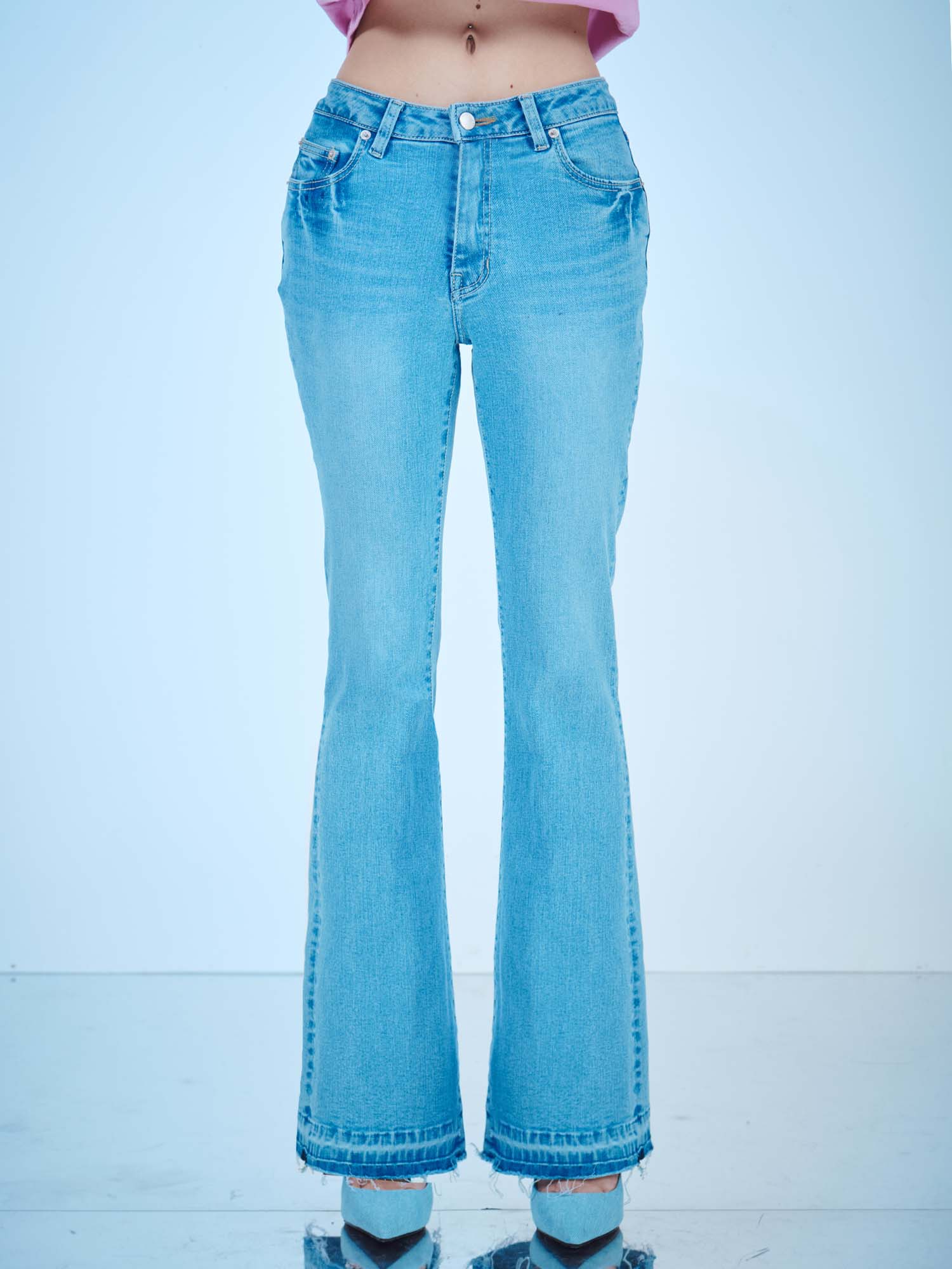 Light Wash Bootcut Stretch Denim