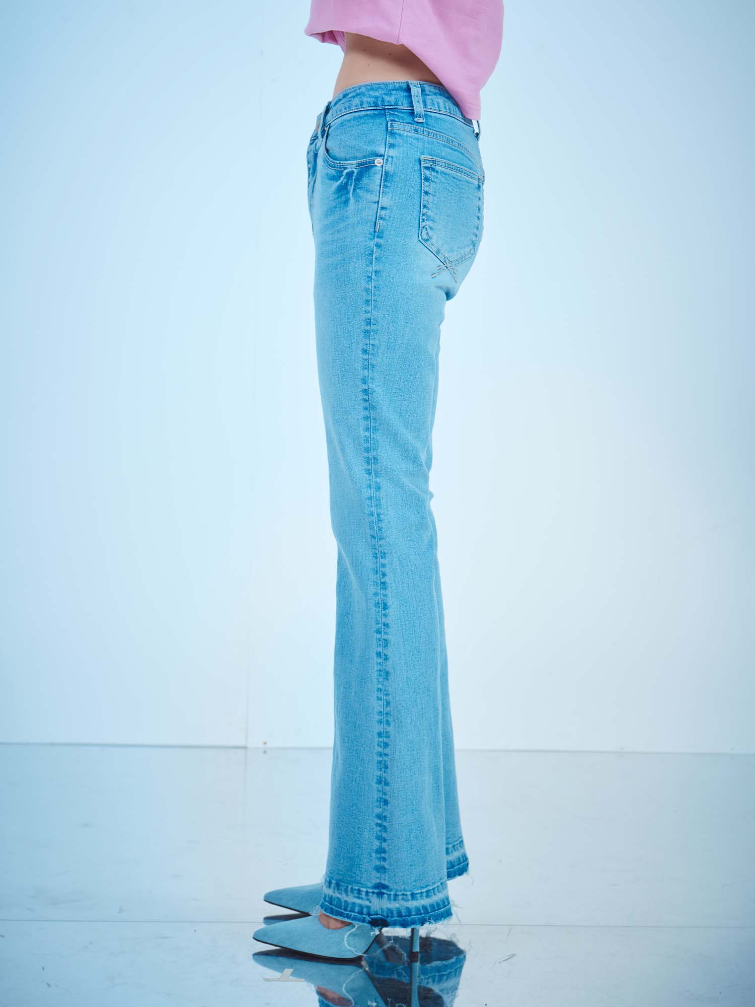 Light Wash Bootcut Stretch Denim