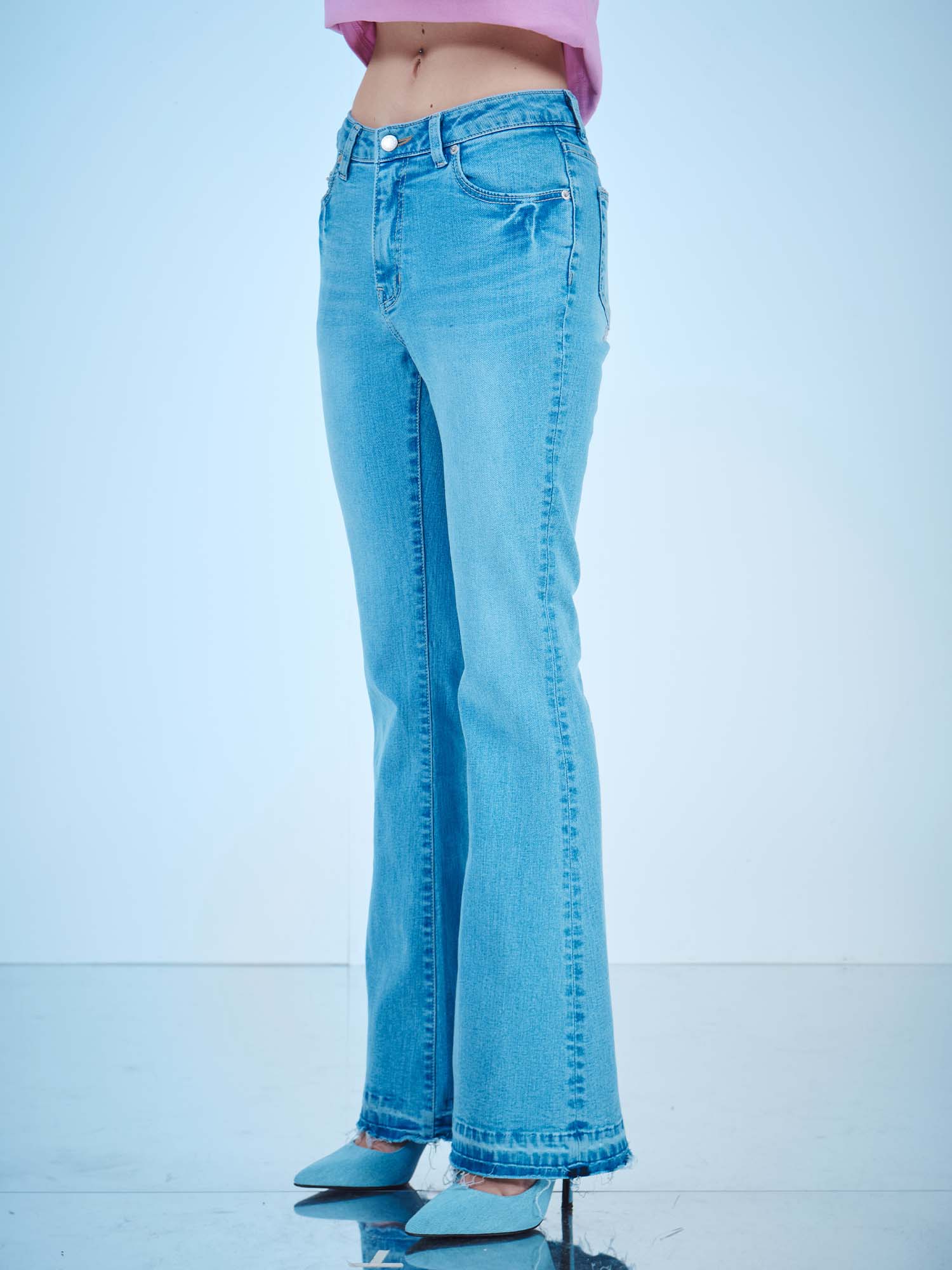 Light Wash Bootcut Stretch Denim