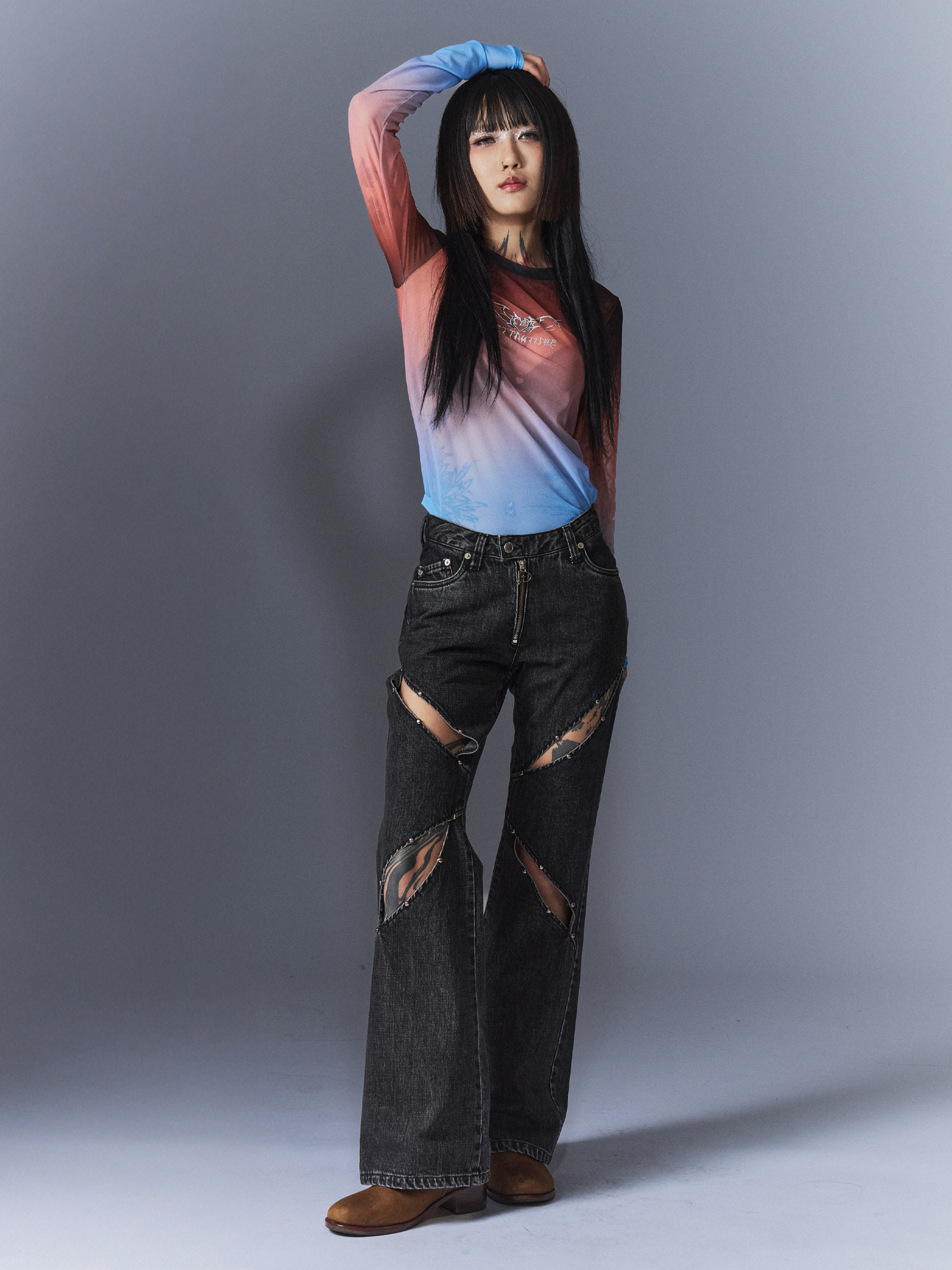 Sunset Tribal Mesh T-Shirts